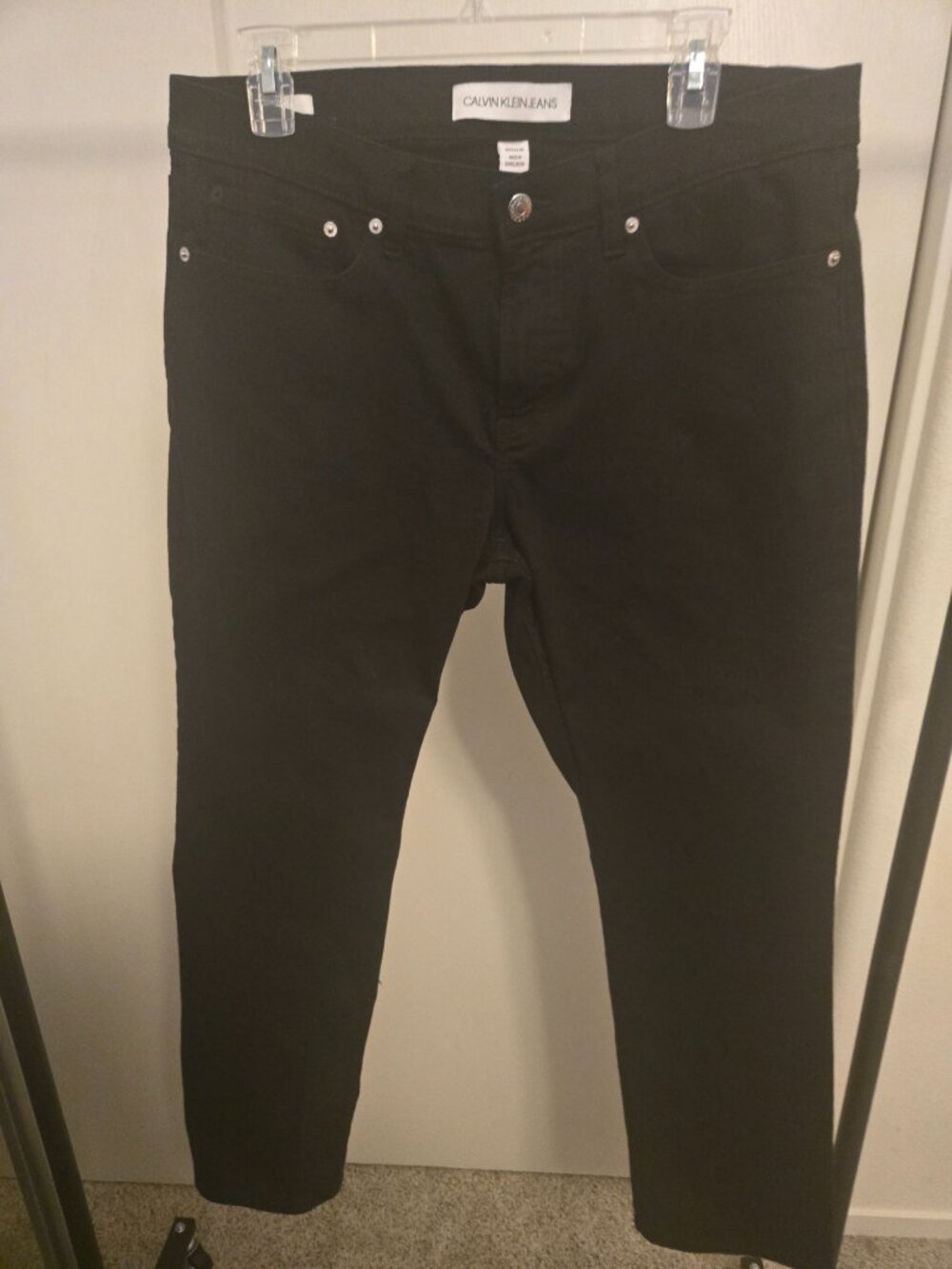 Calvin Kein Men's Straight Fit Jean - Black